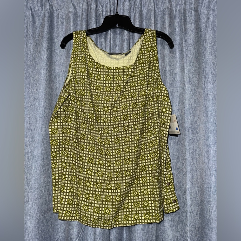 Liz Claiborne Green Geometric Patterned Sleeveless Top 3P NWT